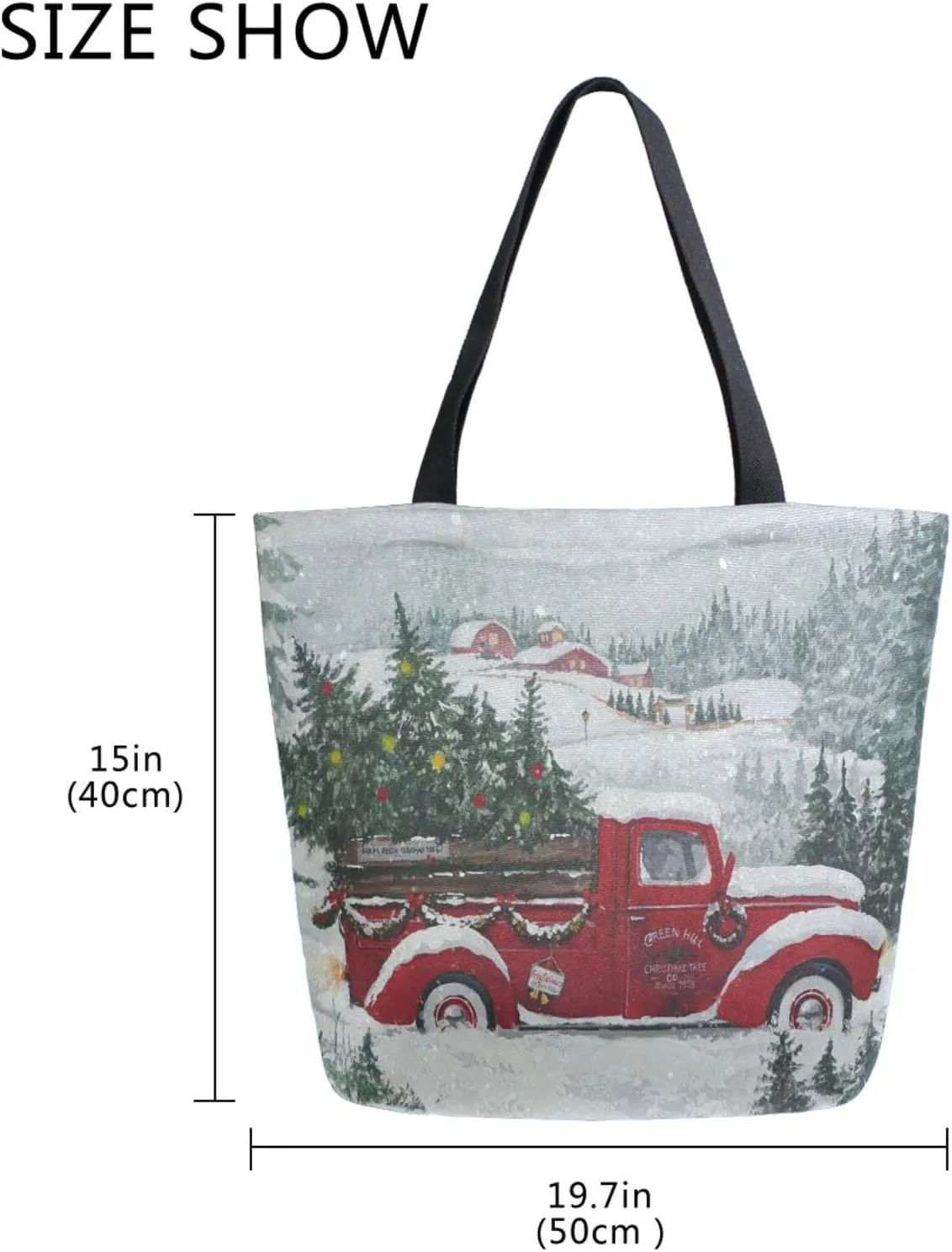 ALAZA Canvas Tote Bag Large Women Casual Shoulder Bag Handbag For Outdoors Holiday Weekender Travel