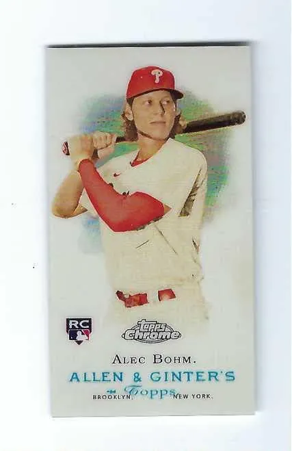 ALEC BOHM 2021 Topps Allen & Ginter Chrome Mini Rookie Design Variation #MRD-4 Rookie Card RC Philadelphia Phillies Baseball