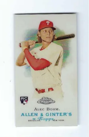 ALEC BOHM 2021 Topps Allen & Ginter Chrome Mini Rookie Design Variation #MRD-4 Rookie Card RC Philadelphia Phillies Baseball
