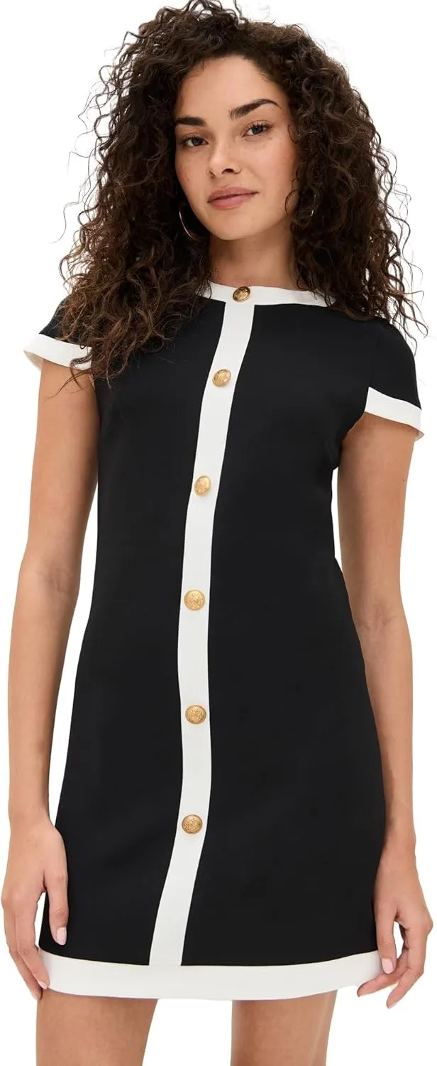 alice   olivia Women's Coley Button Mini Shift Dress