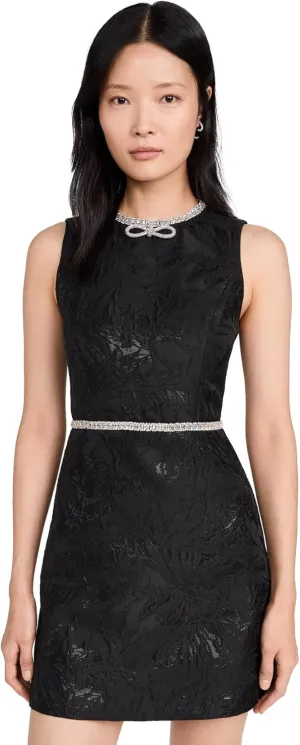 alice   olivia Women's Ellis Embell Crew Mini Dress