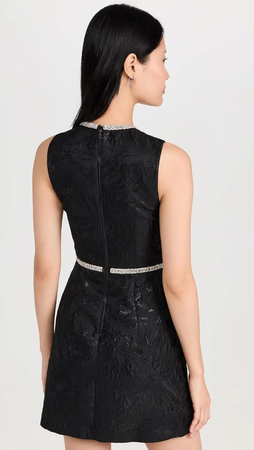 alice   olivia Women's Ellis Embell Crew Mini Dress