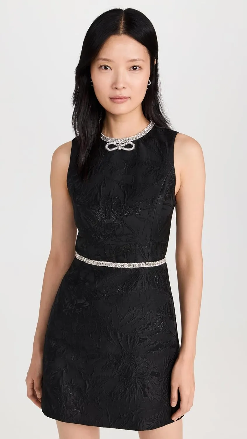 alice   olivia Women's Ellis Embell Crew Mini Dress