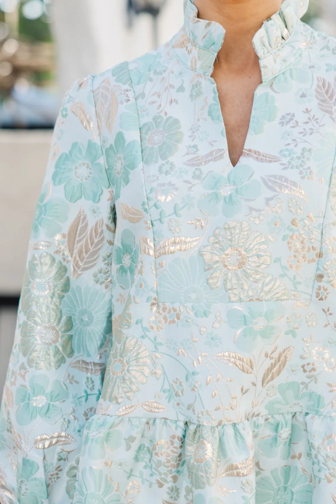 Always On My Mind Mint Green Floral Dress