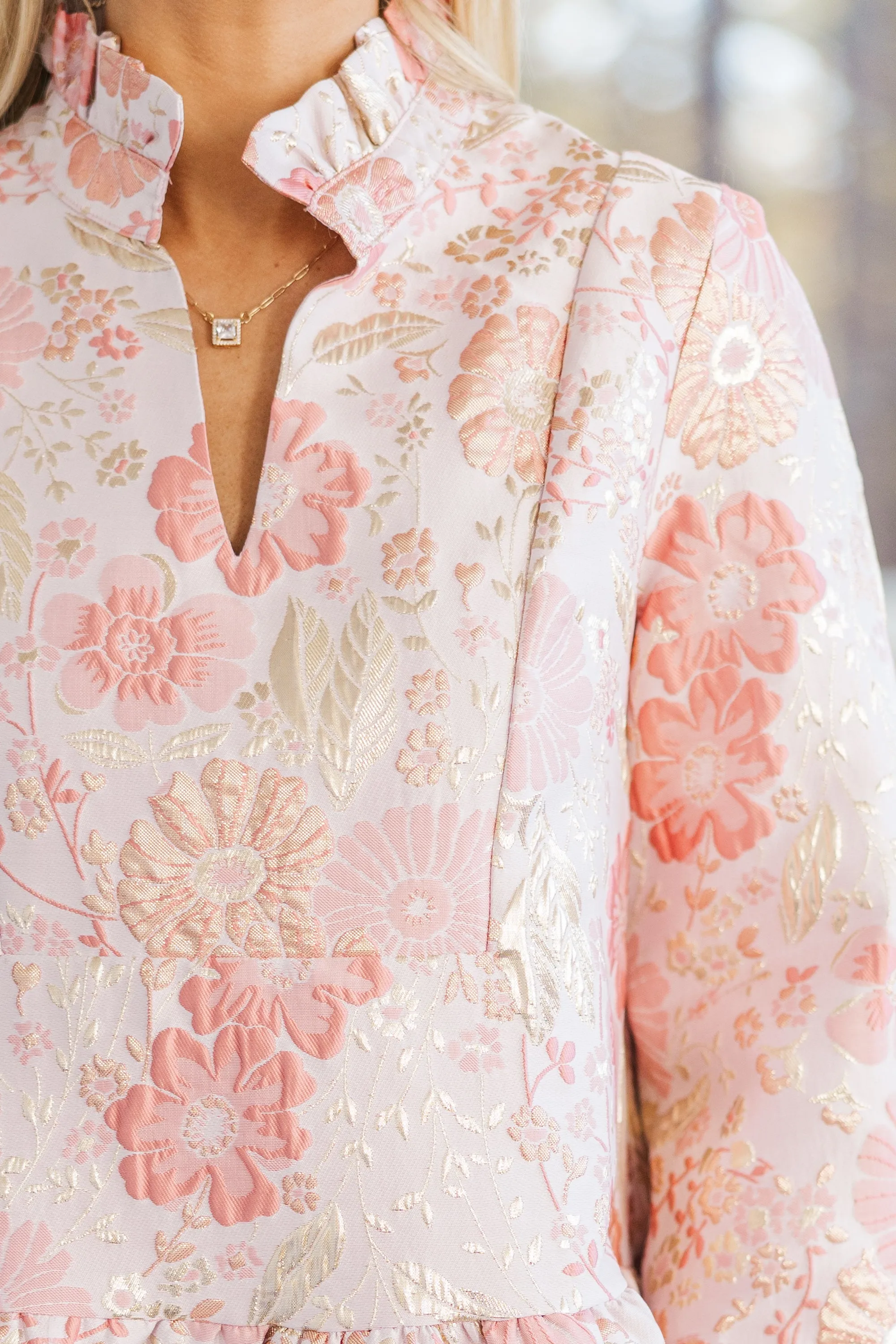 Always On My Mind Pink Floral Dress