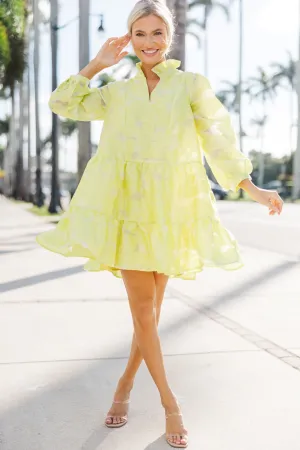 Always On My Mind Yellow Floral Babydoll Dress