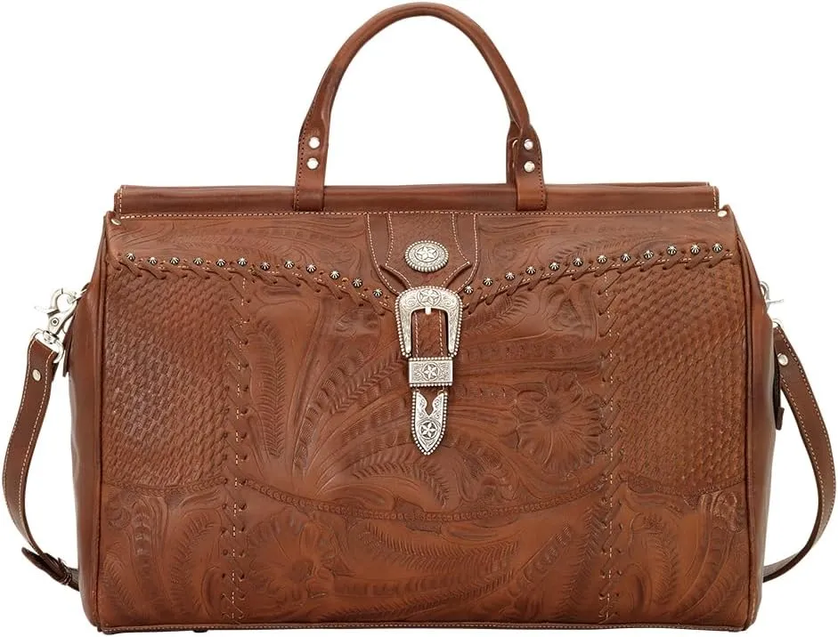American West Retro Romance Duffel Bag,Antique Brown,One Size