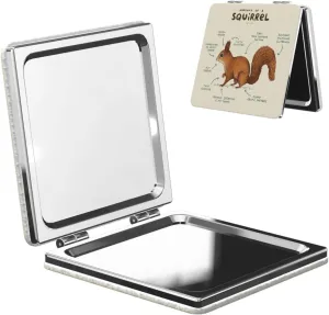 Anatomy of A Squirrel Women Mini Cosmetic Mirror Folding Portable Pocket Makeup Mirror