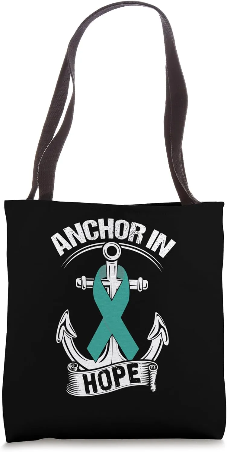 Anchor- Interstitial Cystitis Awareness Support Ribbon Tote Bag