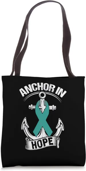 Anchor- Interstitial Cystitis Awareness Support Ribbon Tote Bag
