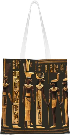 Ancient Egyptian Hieroglyph print Canvas Tote Bag for Women,Womens Purse Handbags for Travel Beach Nurse College Gift