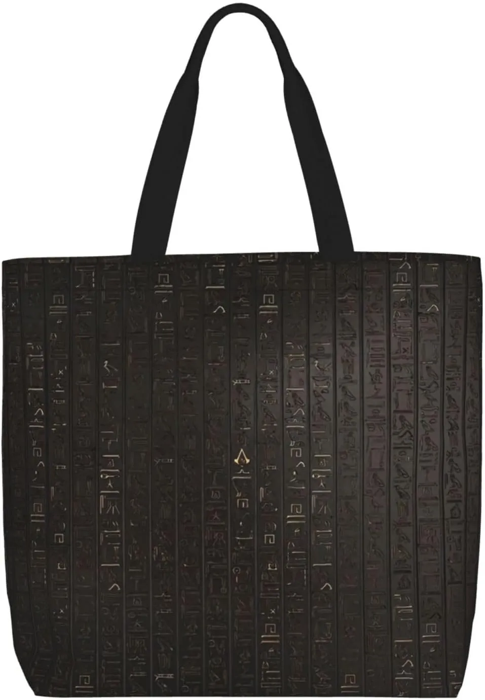 Ancient Egyptian Hieroglyph Print Tote Bag For Women Shoulde Bag Handbag Reusable Grocery Bags For Office,Shopping,Travel