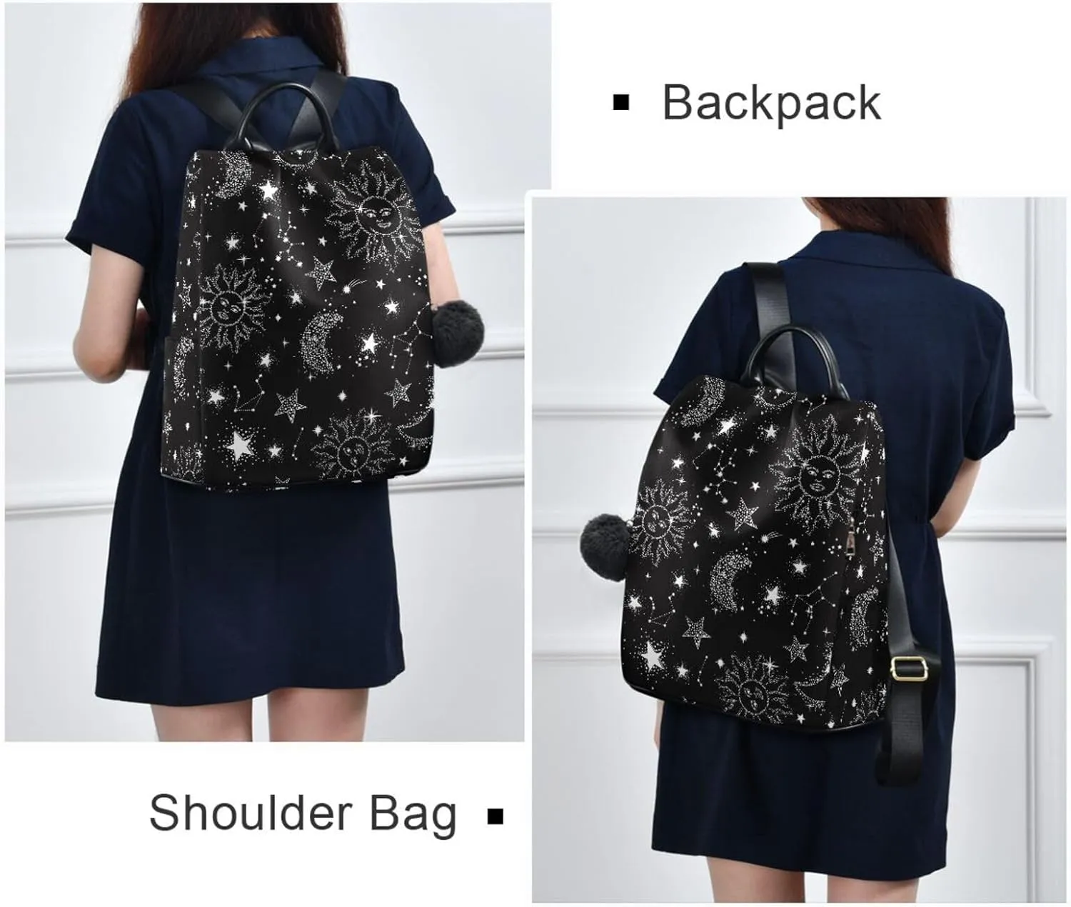 Anti-theft Backpack Purse BackPacks Handbags for Women Travel Rucksack Lightweight Shoulder Bags Starry Sky Pattern 14