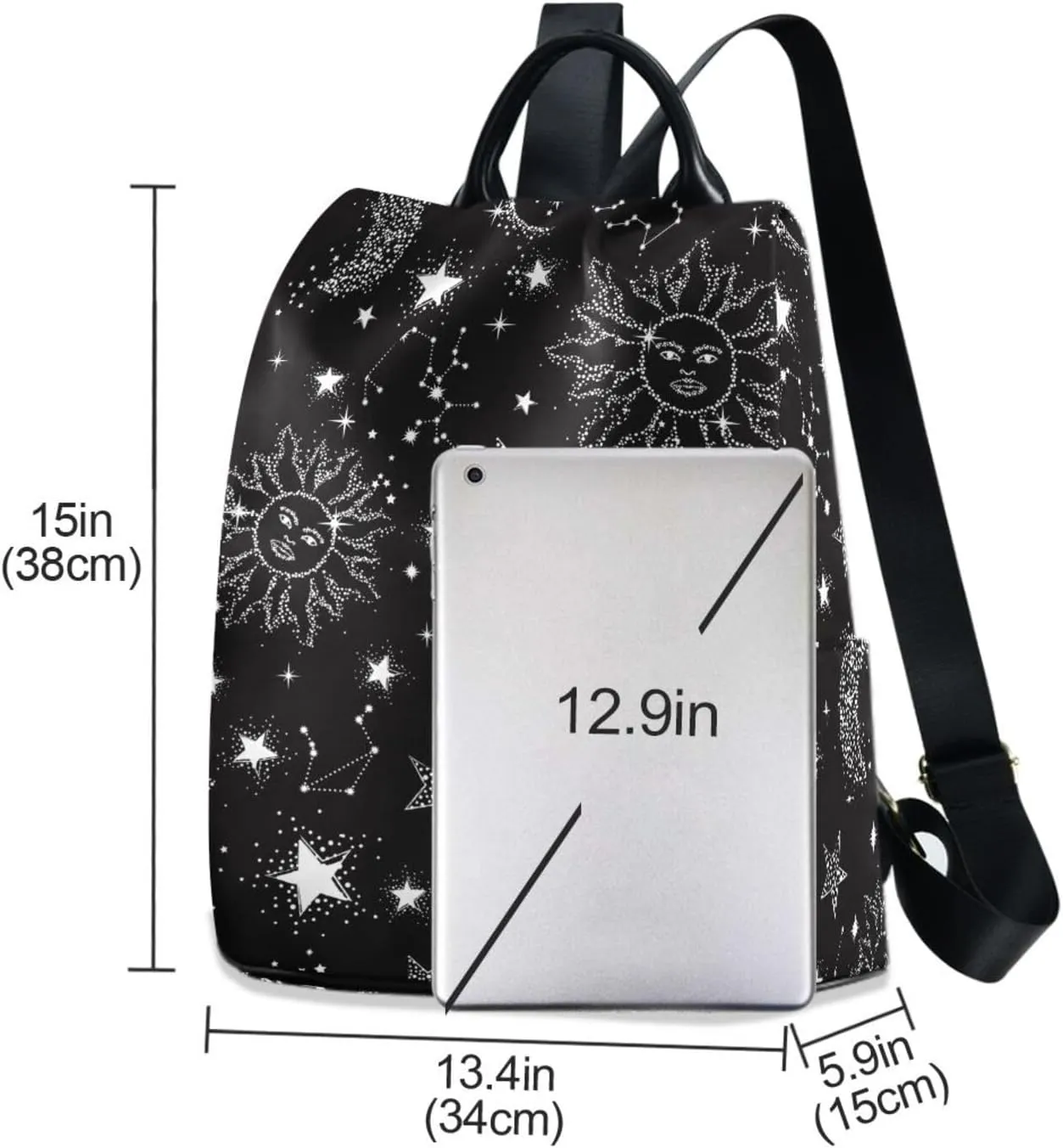 Anti-theft Backpack Purse BackPacks Handbags for Women Travel Rucksack Lightweight Shoulder Bags Starry Sky Pattern 14