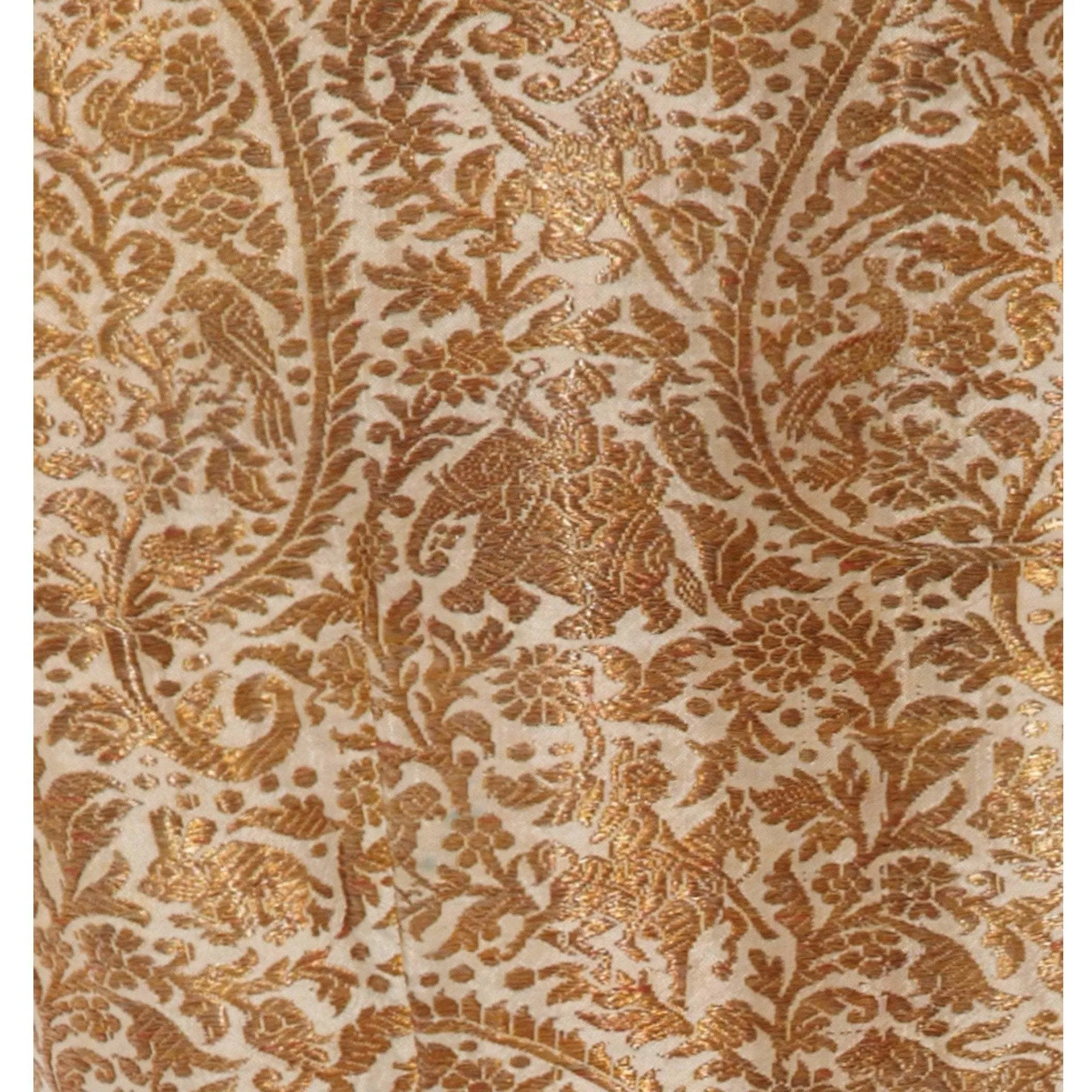 ARCHIVE - 1930s Antique Silk Indian Waistcoat With Gold Brocade