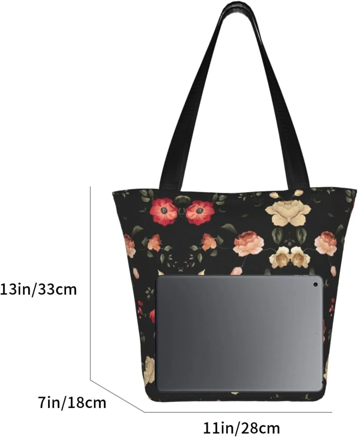 Art Guitar Pattern Print Shoulder Tote Bag Women'S Large Size Handbag Casual Tote Shopping Bag For Women