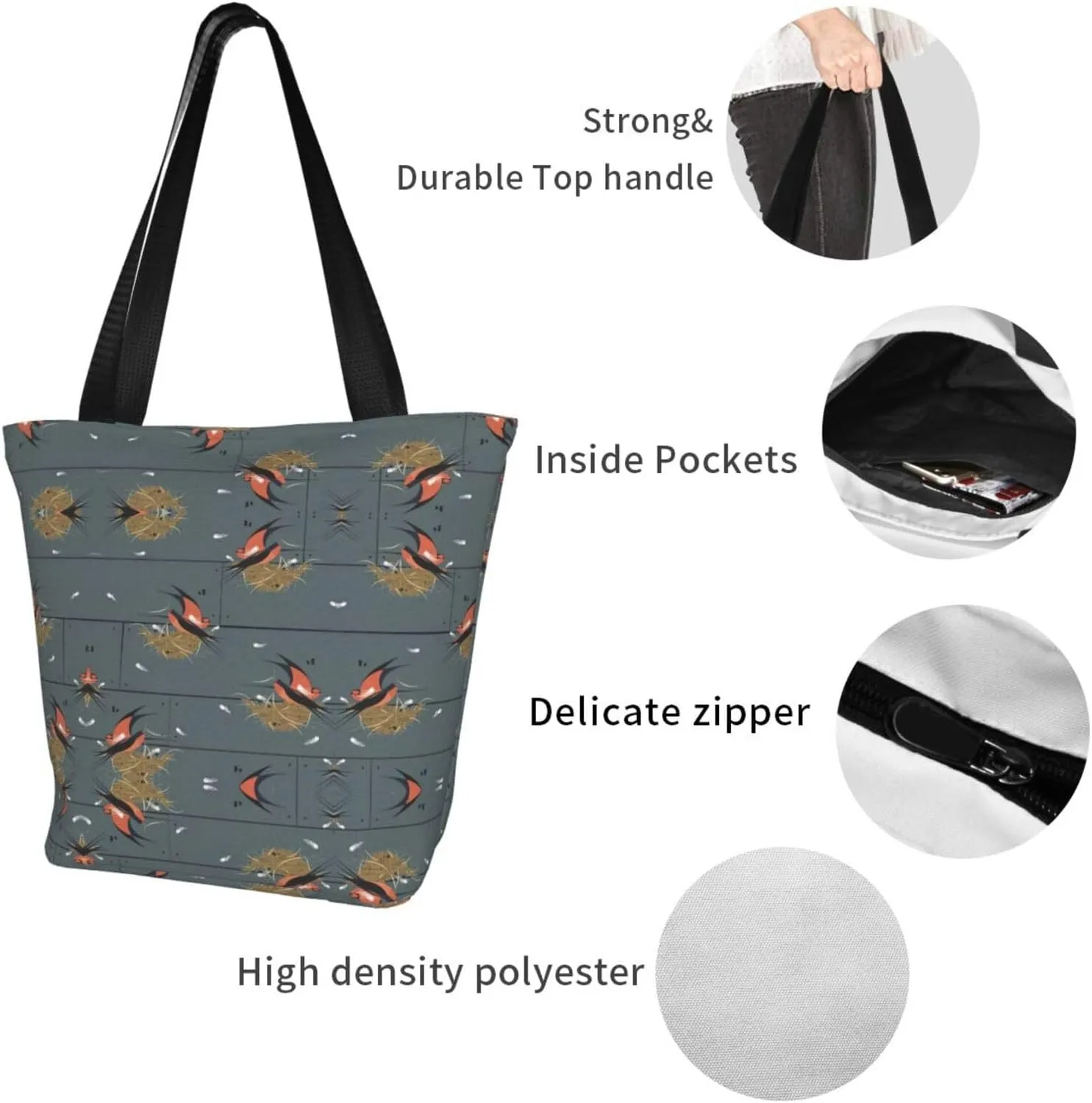 Art Guitar Pattern Print Shoulder Tote Bag Women'S Large Size Handbag Casual Tote Shopping Bag For Women
