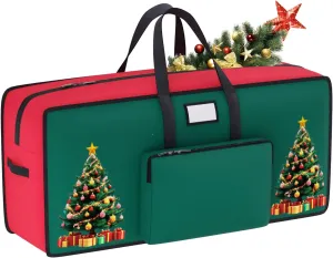 Artificial Christmas Tree Storage Bag Fits Up to 7.5FT Christmas Tree Storage Box with Dual Zipper for Xmas Holiday Tree 600d Oxford Christmas Tree Storage Bags for Christmas Ornament Storage