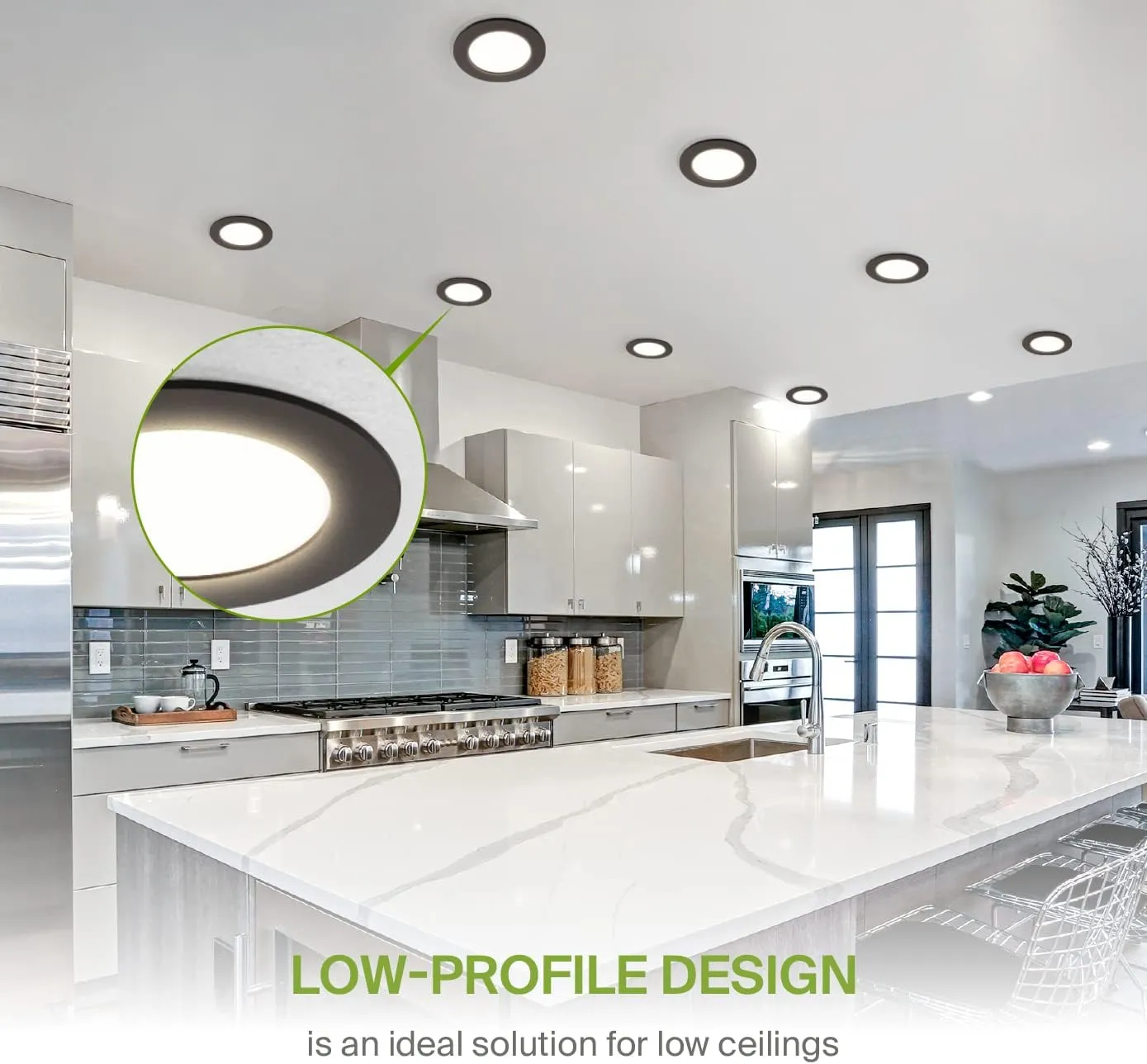 ASD 6 Pack LED Recessed Lighting 4 Inch, 5 CCT 2700K-5000K, 12W 50W Eqv, Ultra Thin Dimmable Ceiling Lights with J Box, Canless Wafer Downlight, Round Slim Panel, UL Energy Star, Oil-Rubbed Bronze