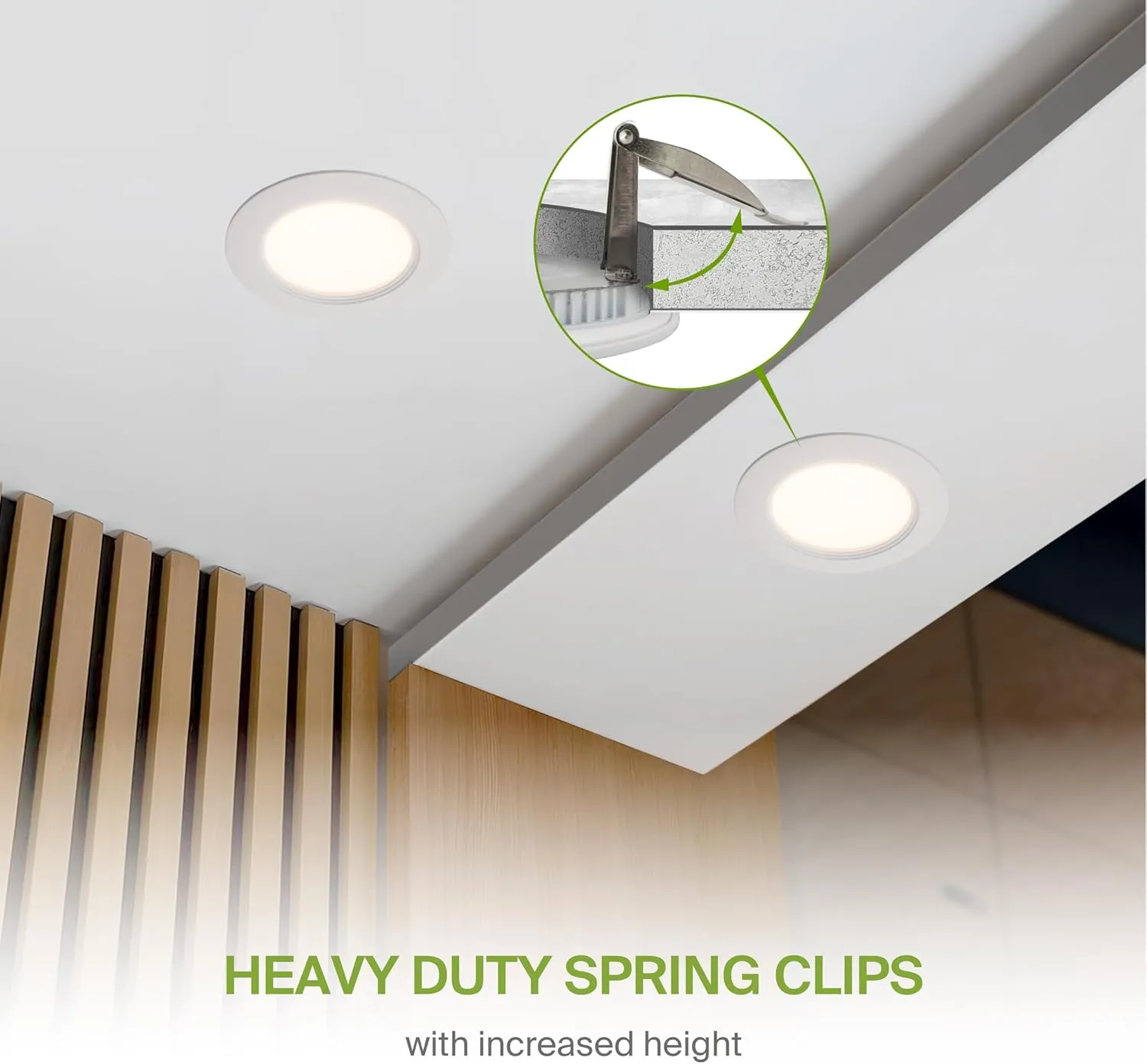 ASD LED Recessed Lighting 4 Inch, Round Commercial Downlight, Mini Panel with Baffle Trim, 4" 12W 120-277V CCT Selectable 2700/3000/3500/4000/5000K, Dimmable Ceiling Light Fixture, White, ETL