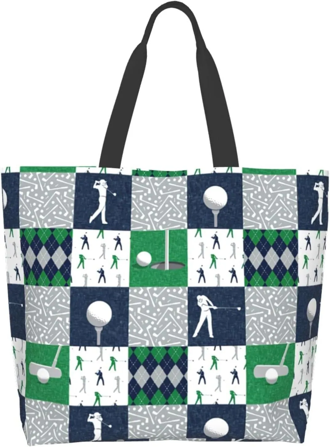 ASYG Cute Golf Print Sling Tote Bag For Women & Men