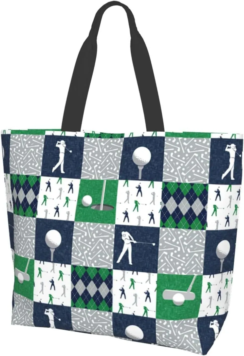 ASYG Cute Golf Print Sling Tote Bag For Women & Men