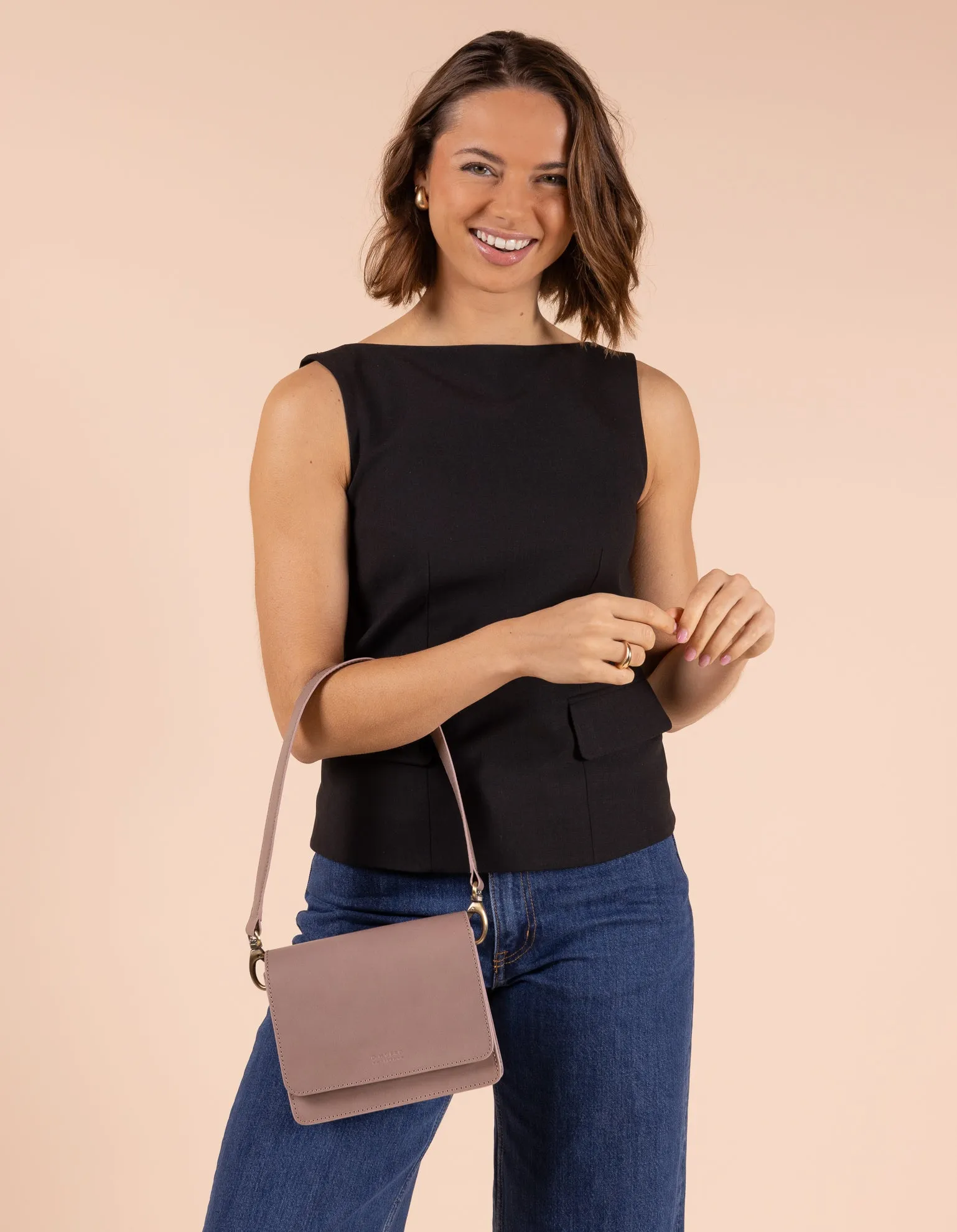 Audrey Mini - Pale Mauve Classic Leather