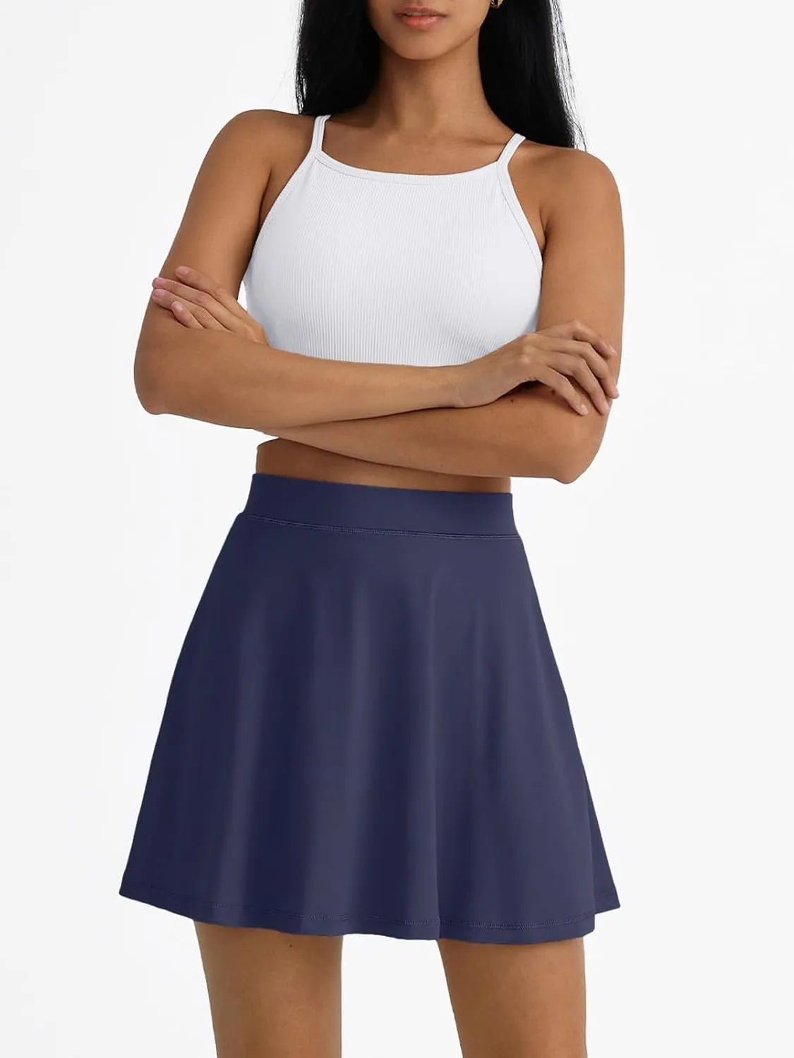 AUTOMET Womens Tennis Skirt with Shorts Underneath Flowy Mini Athletic Golf Skorts with Pockets 2025 Pleated Summer Outfits