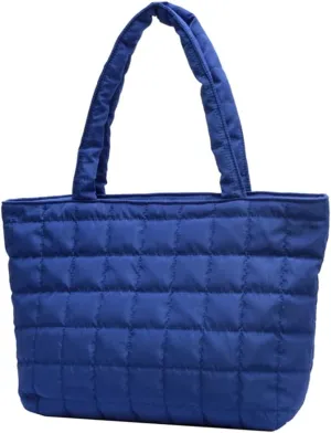 Autumn Winter Women Tote Bag Quilted Shoulder Handbags Rhombus Pattern Purses Handbags Solid for Daily Holiday