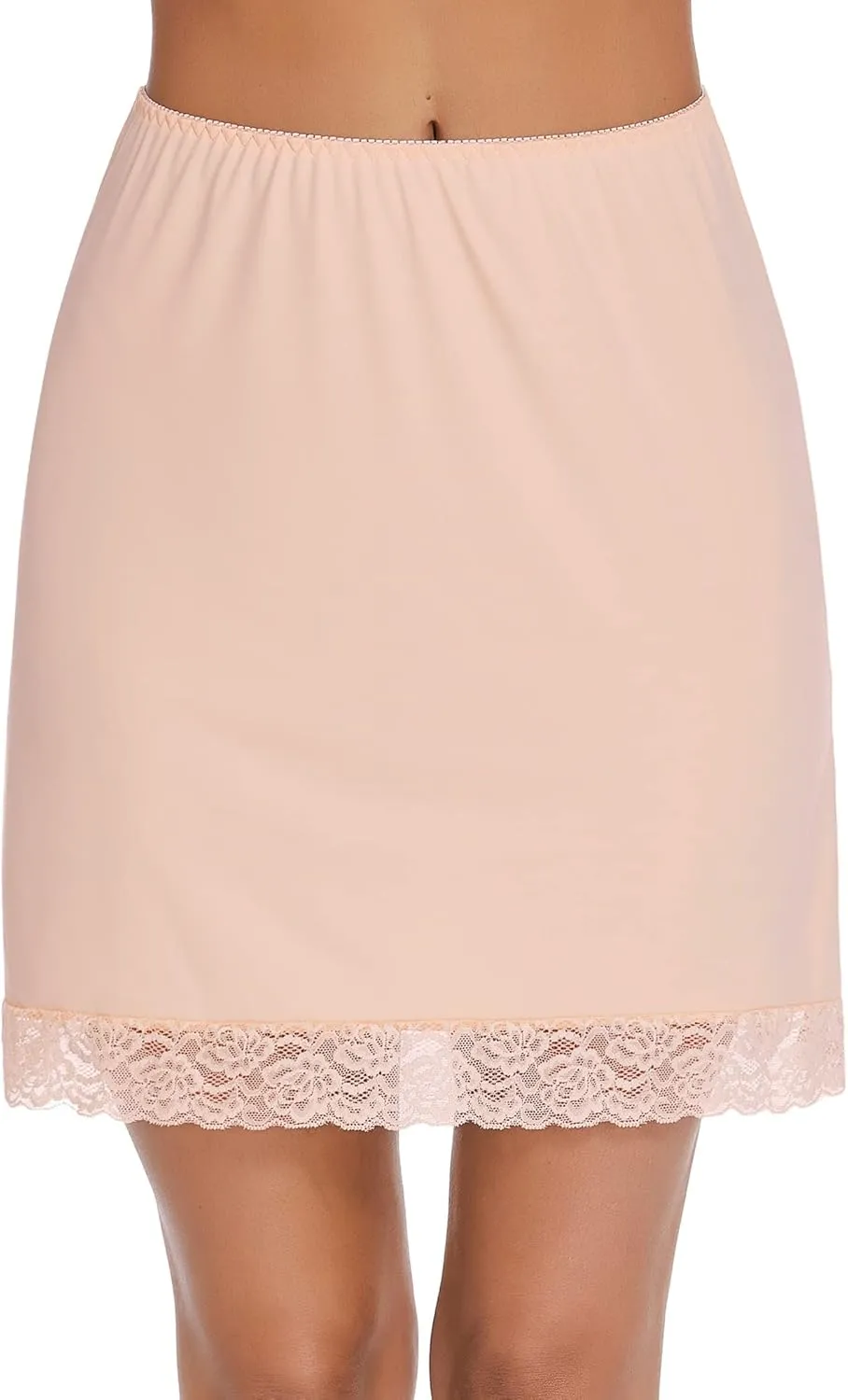 Avidlove Half Slips for Women Underskirt Short Lace Trim Above Knee Half Slip