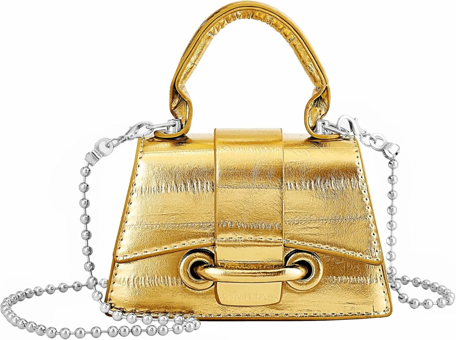 Ayliss Mini Crossbody Handbag Women's Purse Clutch Cute Mini Trendy Bag Top Handle PU Leather Shoulder Bag