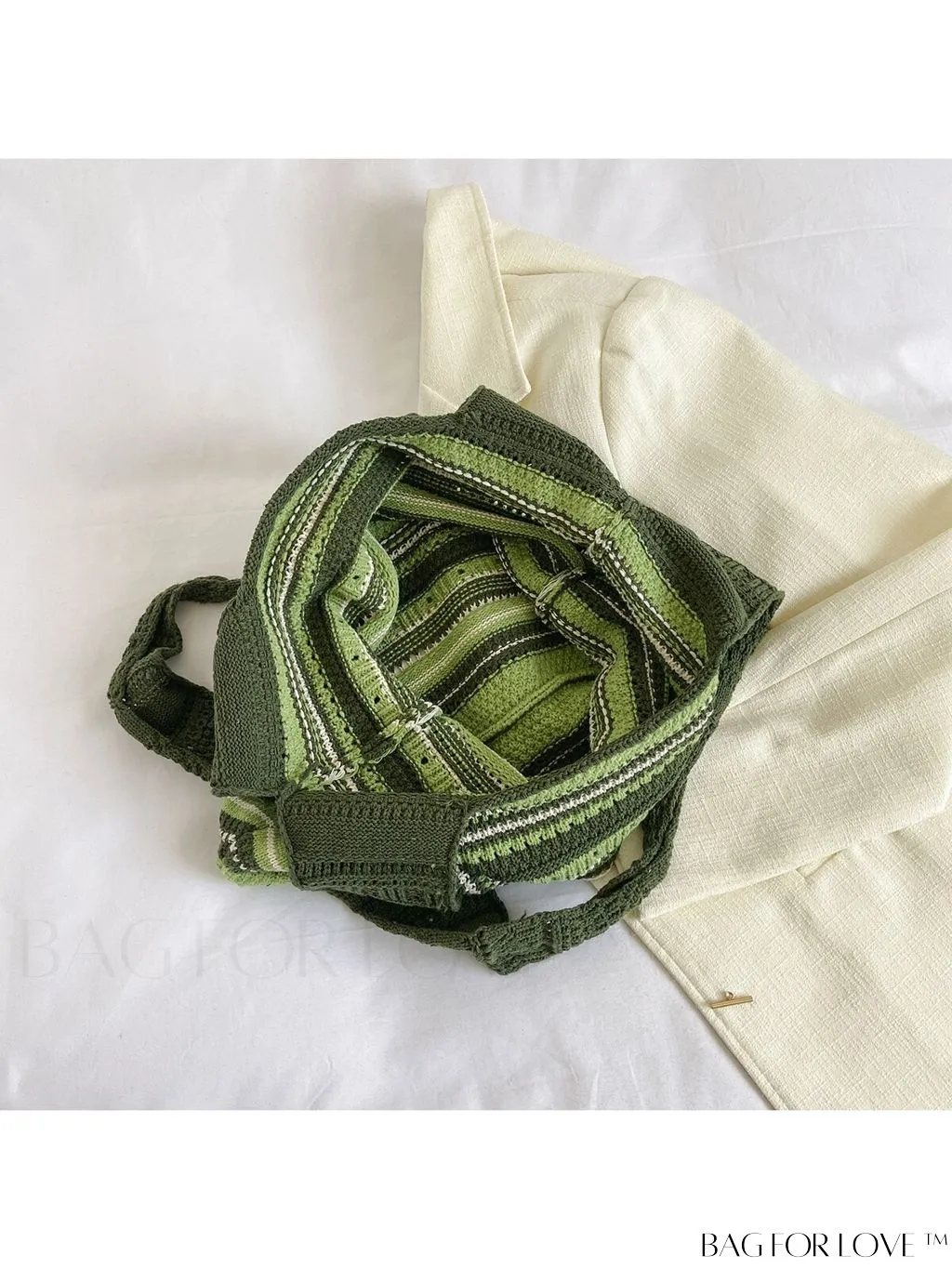 BagForLove - Chic Striped Colorblock Womens Tote Bag with ample capacity