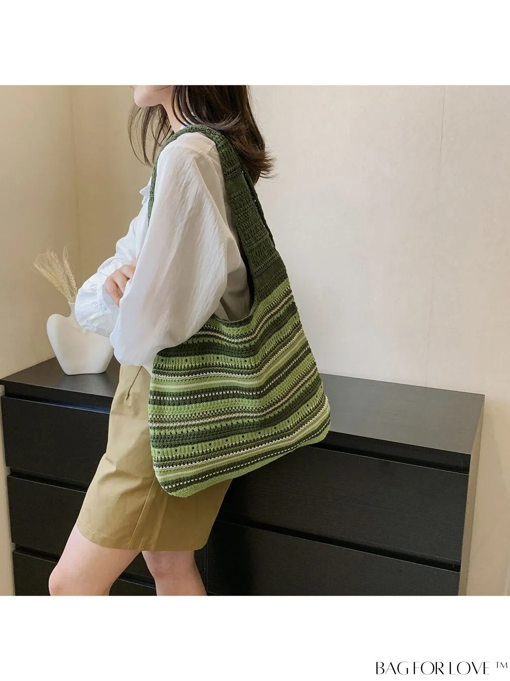 BagForLove - Chic Striped Colorblock Womens Tote Bag with ample capacity