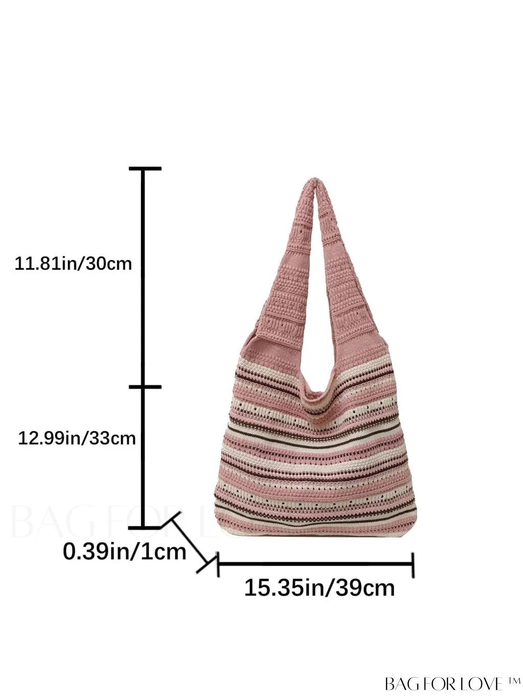 BagForLove - Chic Striped Woven Tote: Spacious, Stylish, and Versatile Womens Shoulder Bag
