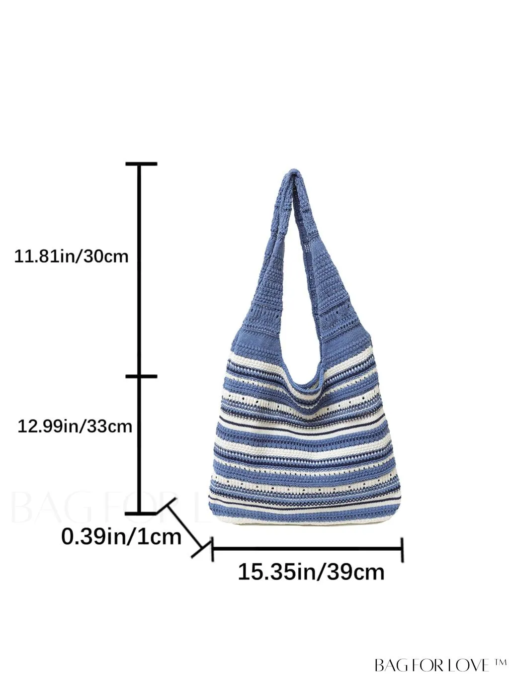 BagForLove - Chic Striped Woven Tote: Spacious, Stylish, and Versatile Womens Shoulder Bag