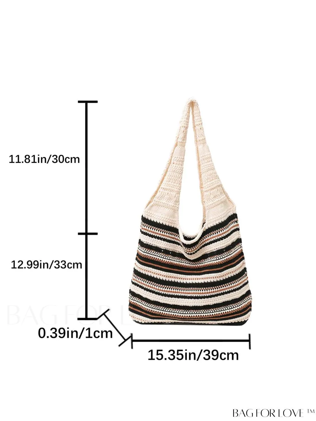 BagForLove - Chic Striped Woven Tote: Spacious, Stylish, and Versatile Womens Shoulder Bag