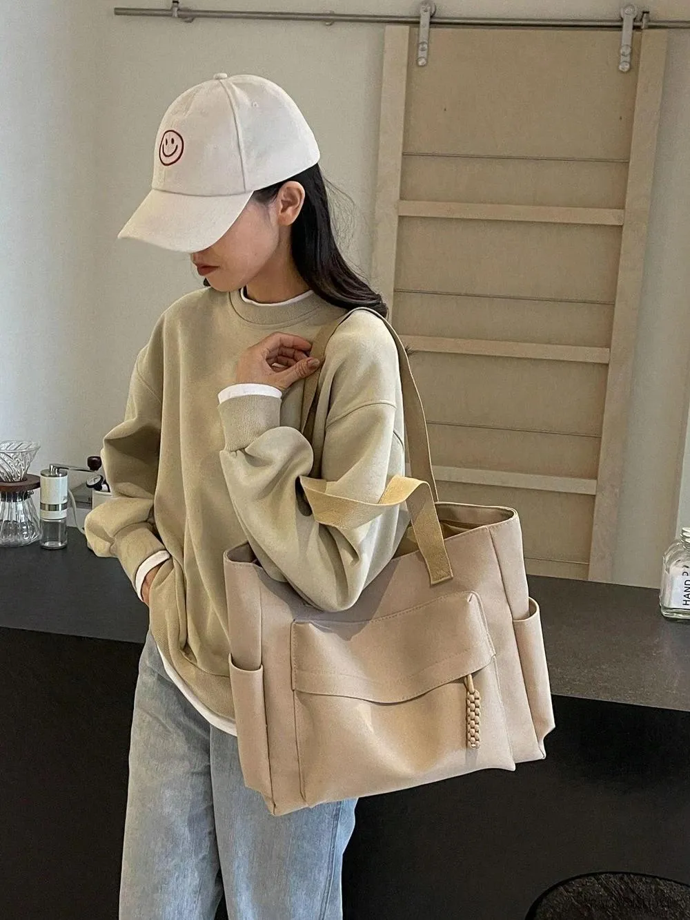 BagForLove - Stylish Solid Color Tote Perfect For Daily Use By Ladies