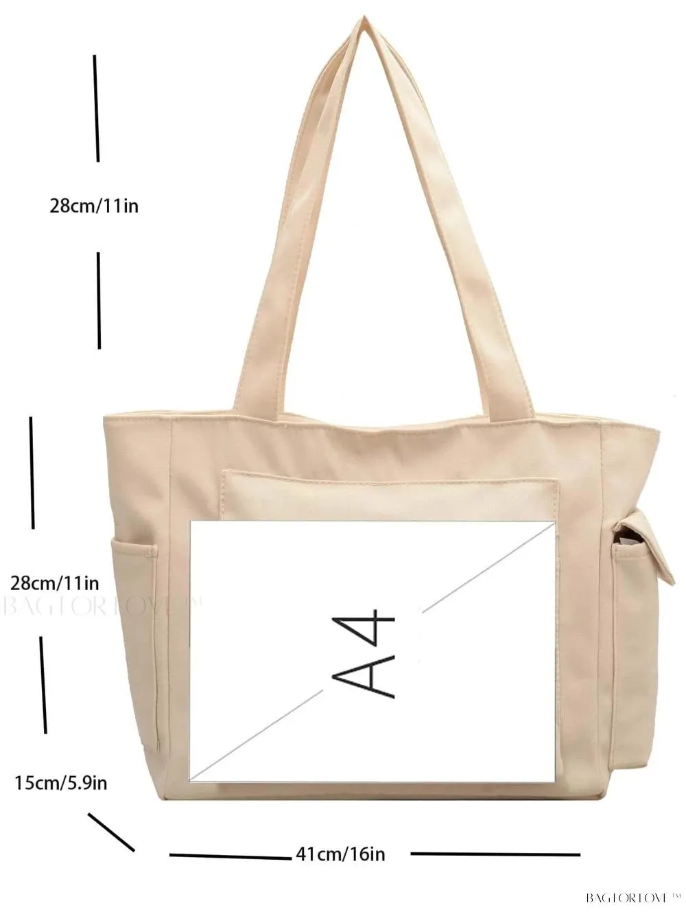BagForLove - Stylish Solid Color Tote Perfect For Daily Use By Ladies