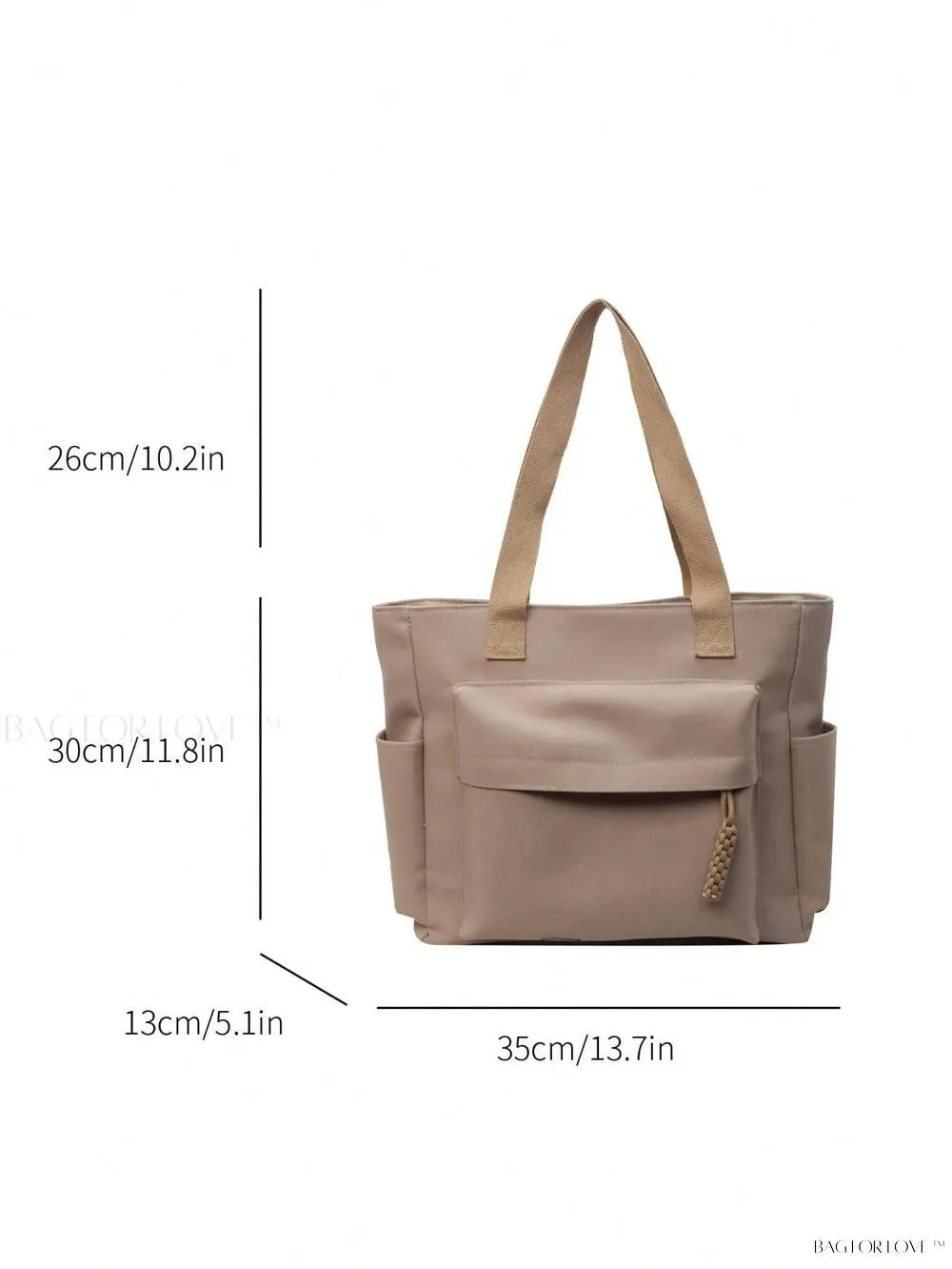 BagForLove - Stylish Solid Color Tote Perfect For Daily Use By Ladies