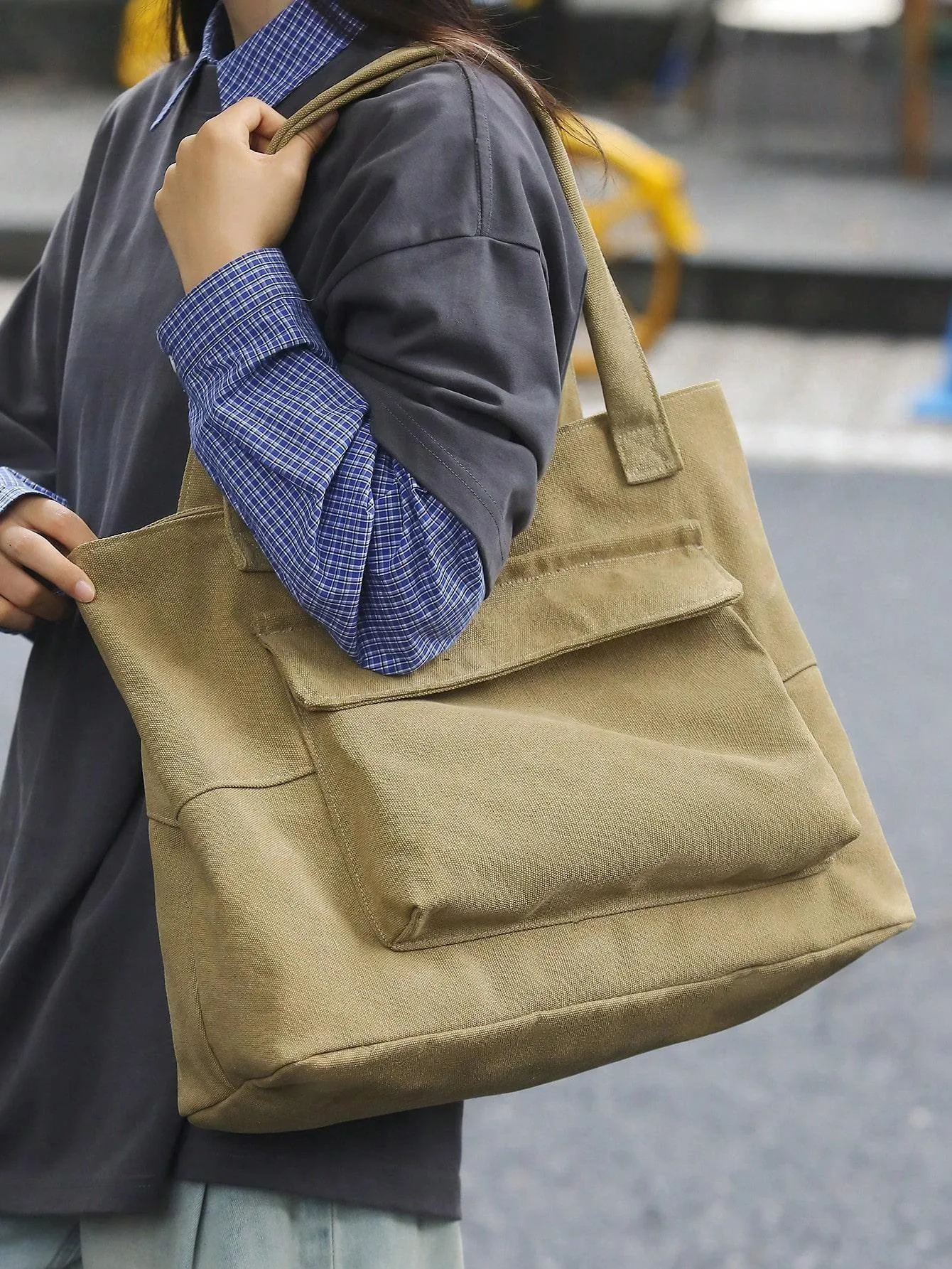 BagForLove - Stylish Solid Color Tote Perfect For Daily Use By Ladies
