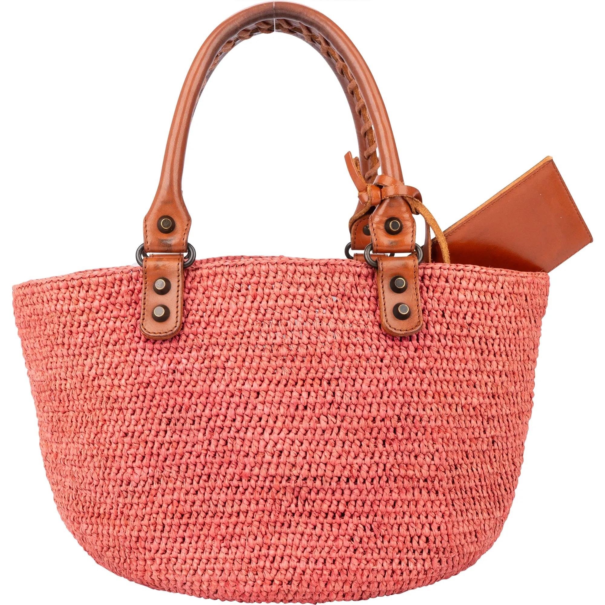 Balenciaga Raffia Panier City Handbag