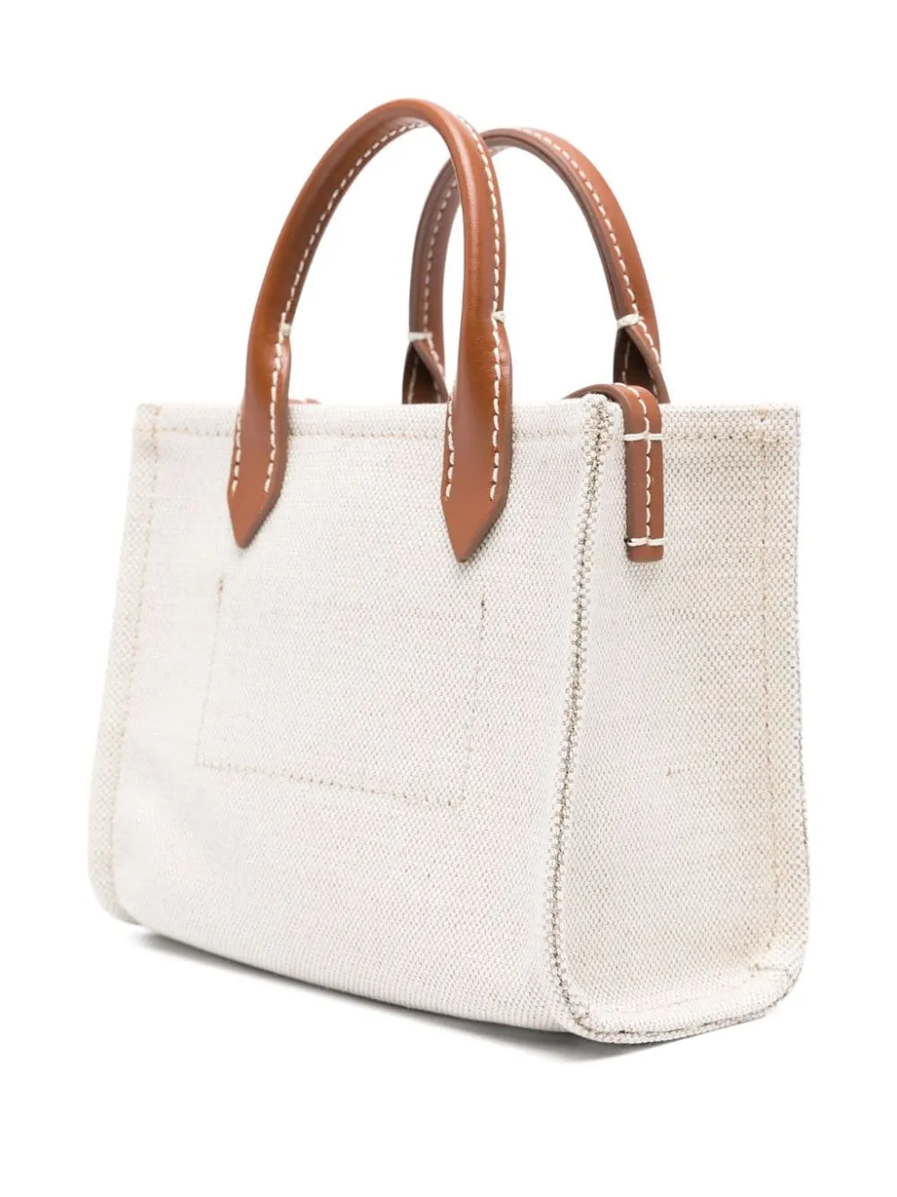 Balmain B Army Mini Canvas And Leather Trims Tote Bag