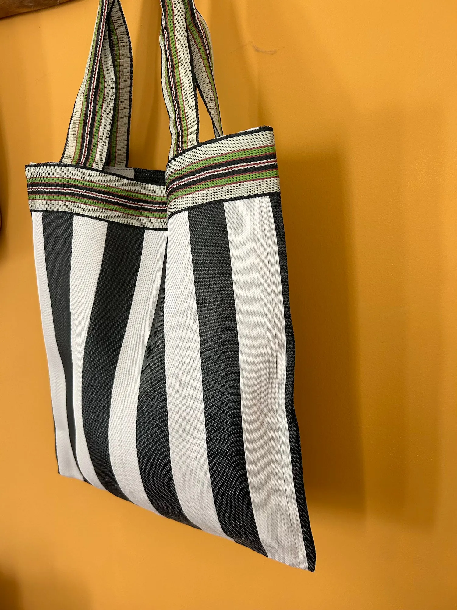 B&W Striped Shopper