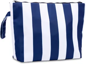 BANG&CARSEN Large Makeup Bag For Women - XL Travel Cosmetic Bag Waterproof Pouch - Wristlet Makeup Clutch For Beach Use - Wet Suit Bag Bikini Storage Pouch (dark navy)