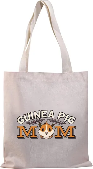 BDPWSS Guinea Pigs Tote Bag Funny Guinea Pig Gift Guinea Pig Lover Gift Cavy Gift Guinea Pig Mom Handbag (Guinea pig mom TG)