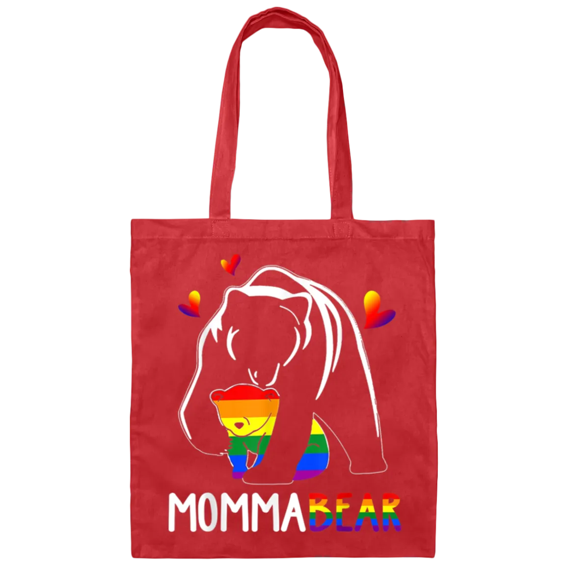 BE007 Momma Bear Canvas Tote Bag
