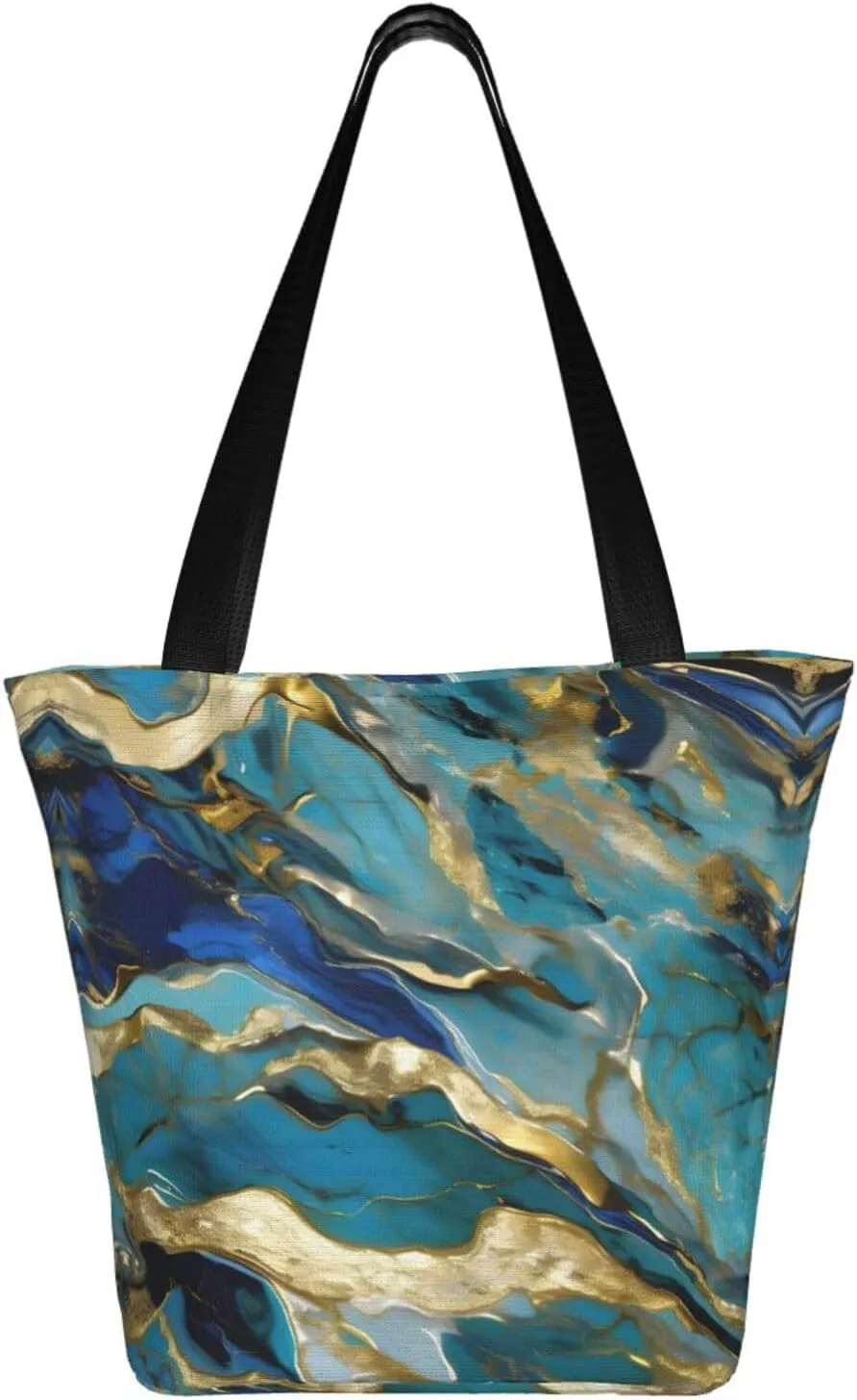 Beach Scene With Chairs Print Shoulder Tote Bag Women'S Large Size Handbag Casual Tote Shopping Bag For Women