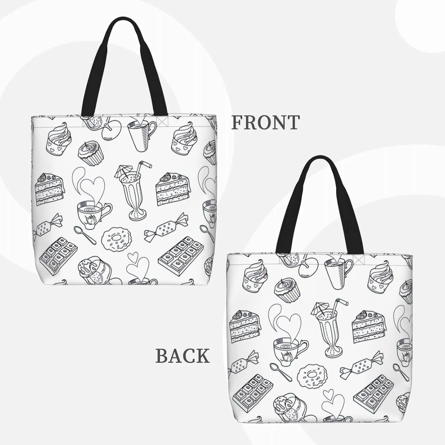 Beautiful Fireworks Print Tote Bags Reusable Grocery Bag Shoulde Bag Handbag For Office Shopping Travel Women