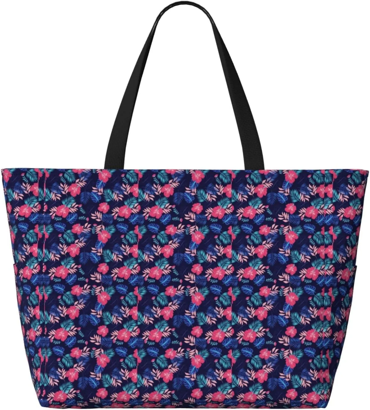 Beautiful floral pattern Large Capacity Travel Bag Lightweight Shopping Handbag Beach Tote Bags Casual Work Bag