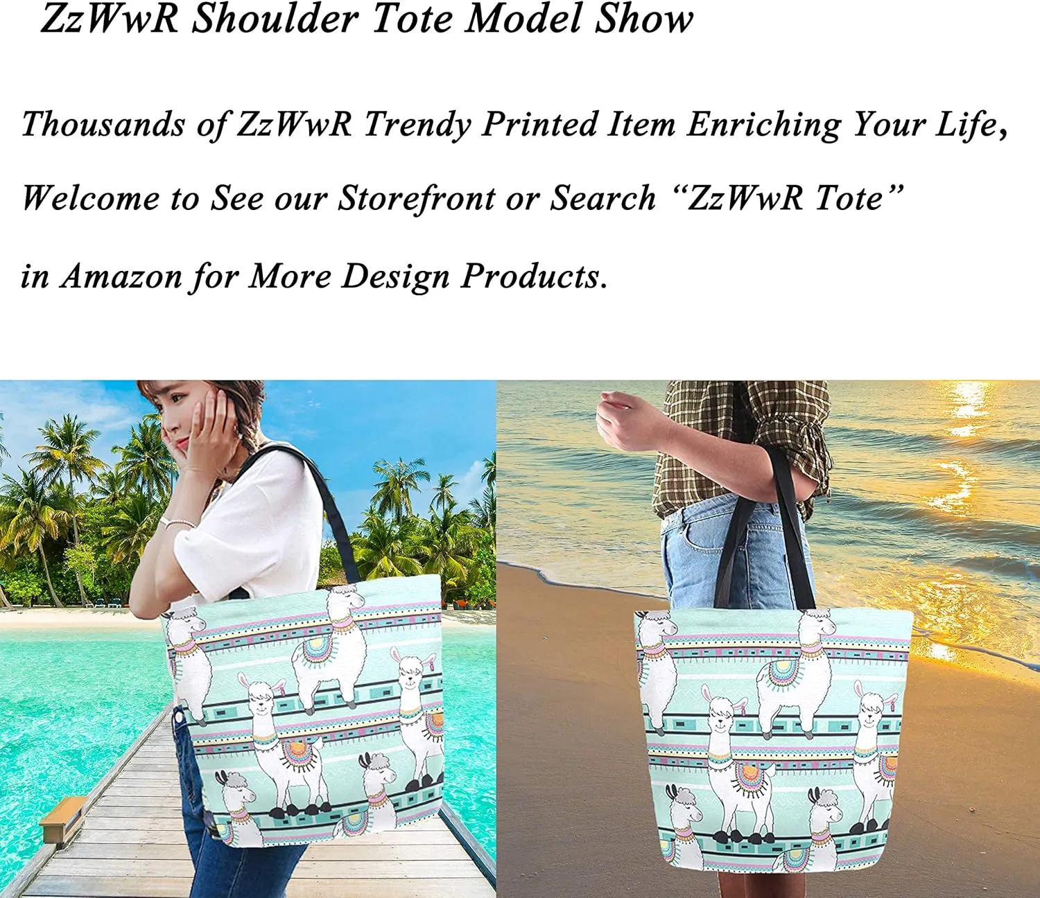 Beautiful Sunset Beach Palm Tree Surfing Man Silhouette Print Extra Large Canvas Shoulder Tote Top Storage Handle Bag for Gym Beach Weekender Travel Reusable Grocery Shopping
